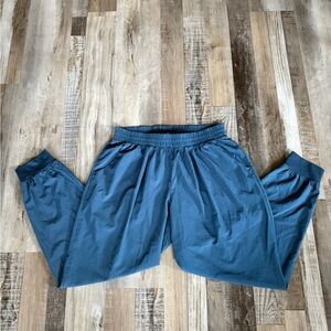 Blue athletic women’s sweatpants